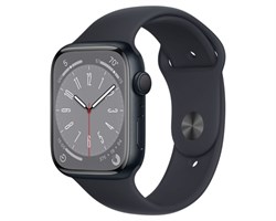 Apple Watch Series 8 Aluminum Case Midnight 41mm with Midnight S/M Sport Band