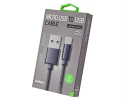 Кабель USB Dorten Micro USB to USB Cable Metallic Series 2 м Dark Gray