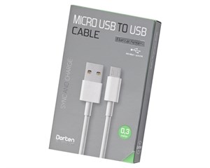 Кабель USB Dorten Micro USB to USB Cable Classic Series 0,3 м White
