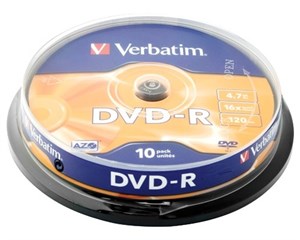Диск Verbatim DVD-R 4.7Gb 16x 10шт
