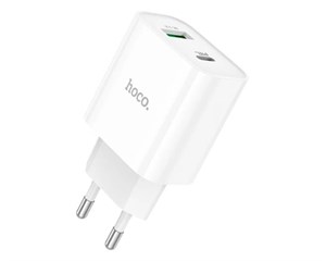 Зарядное устройство сетевое HOCO C80A Plus Rapido Dual Fast Charge 20W White