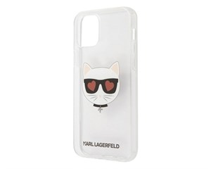 Панель-накладка Karl Lagerfeld Choupette Head Hearts Hard Transparent для iPhone 12 Pro Max