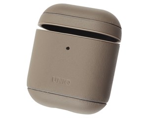 Чехол Uniq Terra Genuine Leather Beige для зарядного кейса AirPods