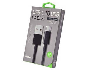 Кабель USB Dorten USB-C to USB Cable Classic Series 0,3 м Black