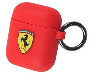 Чехол Ferrari AirPods Silicone Case Red для зарядного кейса AirPods