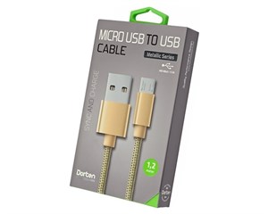 Кабель USB Dorten Micro USB to USB Cable Metallic Series 1,2 м Gold