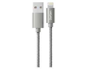 Кабель USB Dorten Lightning to USB Cable Leather Series 1 м Gray