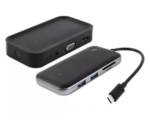 Разветвитель USB Barn&Hollis Type-C 7 in 1 с проводом для MacBook Black
