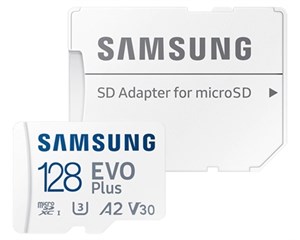 Карта памяти Samsung MicroSD EVO Plus 128Gb + адаптер