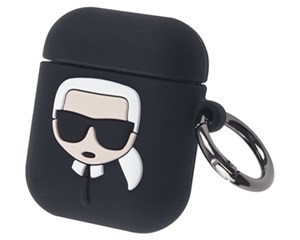 Чехол Karl Lagerfeld AirPods Case Silicone Black для зарядного кейса AirPods