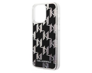 Панель-накладка Karl Lagerfeld Liquid Glitter Monogram Hard Black для iPhone 14 Pro Max