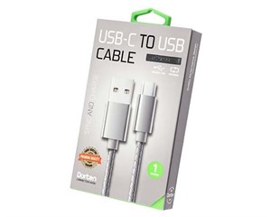 Кабель USB Dorten USB-C to USB Cable Leather Series 1 м Dark Gray
