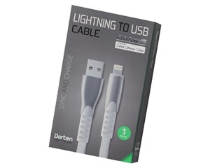 Кабель USB Dorten Lightning to USB Cable Flat Series 1 м White