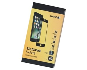 Стекло защитное Hardiz Silicone Frame Premium Glass Black Frame для Apple iPhone 8/7
