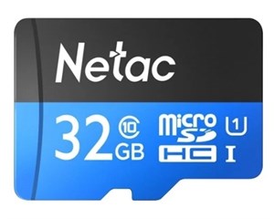 Карта памяти Netac MicroSDHC P500 Standard U1/C10 32Gb + адаптер