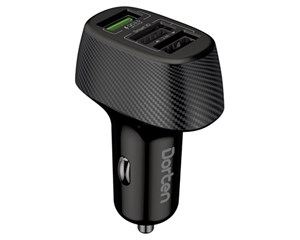 Зарядное устройство USB автомобильное Dorten Car Quick Charger 3-Port USB Smart ID 30W Black
