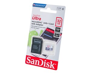 Карта памяти SanDisk Ultra microSDHC Class 10 UHS Class 1 32Gb SDSQUNR-032G-GN3MA + адаптер SD