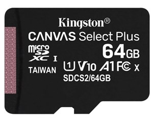 Карта памяти Kingston MicroSD Canvas Select Plus 64Gb