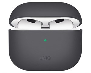 Чехол Uniq LINO Liquid Silicone Dark Grey для зарядного кейса AirPods 3