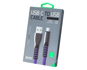 Кабель USB Dorten USB Type-C to USB Cable Flat Series 1 м Blue