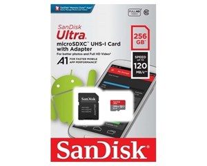 Карта памяти SanDisk Ultra microSDXC Class 10 UHS Class 1 A1 256Gb SDSQUA4-256G-GN6MA + адаптер SD