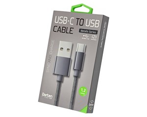 Кабель USB Dorten USB-C to USB Cable Metallic Series 1,2 м Dark Gray