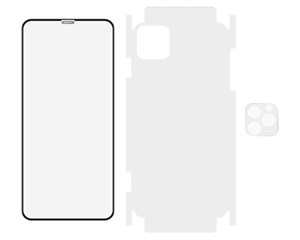 Стекло защитное Hardiz 3D Cover Aluminosilicate Tempered Glass Black Frame для iPhone XS Max/11 Pro Max