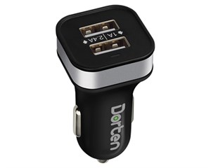 Зарядное устройство USB автомобильное Dorten Universal Car Charger 2-Port USB 1/2.4 А 12W Black