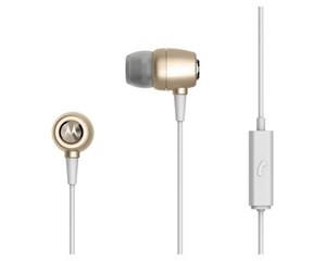 Наушники с микрофоном Motorola Metal Earbuds In-Ear Headphones Gold