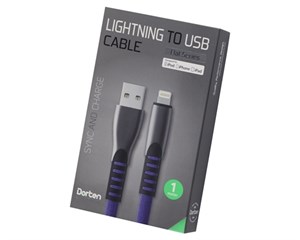 Кабель USB Dorten Lightning to USB Cable Flat Series 1 м Blue