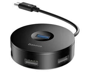 Разветвитель USB Baseus Round Box HUB Adapter Type-C CAHUB-G01 Black