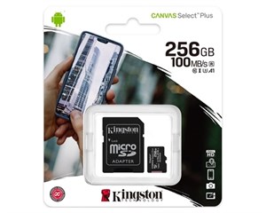 Карта памяти Kingston MicroSD Canvas Select Plus 256Gb + адаптер