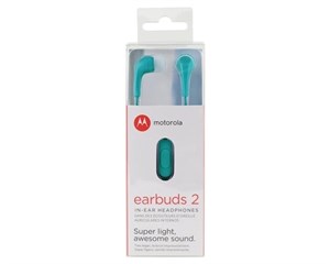 Наушники с микрофоном Motorola Earbuds 2 In-Ear Heaphones Turquoise