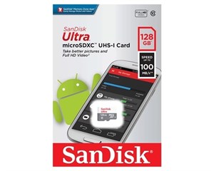Карта памяти SanDisk Ultra MicroSD Class 10 UHS Class 1 128Gb SDSQUNR-128G-GN6MN