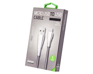 Кабель USB Dorten Micro USB to USB Cable Armor Series 1 м Silver