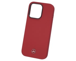 Панель-накладка Mercedes Liquid Silicone Hard Red для iPhone 14 Pro Max