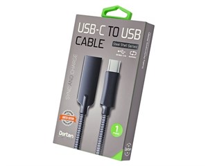 Кабель USB Dorten USB-C to USB Cable Steel Series 1 м Black