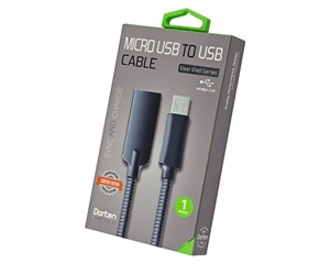 Кабель USB Dorten Micro USB to USB Cable Steel Series 1 м Black