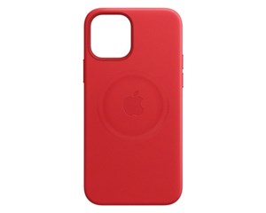 Панель-накладка Apple Leather Case with MagSafe Red для iPhone 12 mini