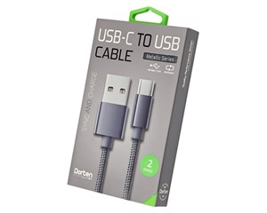 Кабель USB Dorten USB-C to USB Cable Metallic Series 2 м Dark Gray