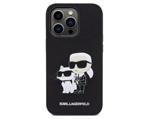 Панель-накладка Karl Lagerfeld PU Saffiano NFT Karl and Choupette Hard Black для iPhone 14 Pro Max