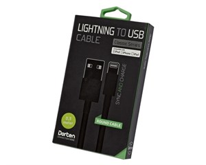 Кабель USB Dorten Lightning to USB cable 0,3 м Black
