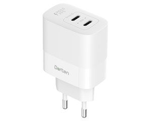 Зарядное устройство сетевое Dorten 2-Port USB Smart ID Power Adapter: PD3.0/PPS 35W 6A White