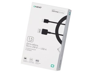 Кабель USB ONEXT Micro USB-B - USB-A 1,5 м Black