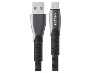 Кабель USB Dorten Micro USB to USB Cable Flat Series 1 м Black
