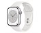 Apple Watch Series 8 Aluminum Case Silver 41mm with White M/L Sport Band