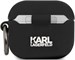 Чехол Karl Lagerfeld Silicone Case With Ring Choupette Black для зарядного кейса AirPods 3. Изображение 2.