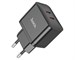 Зарядное устройство сетевое HOCO N29 Triumph Dual USB-C Fast Charger 35W Black. Изображение 1.