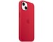 Панель-накладка Apple Silicone Case with MagSafe Red для iPhone 13. Изображение 3.