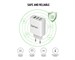 Зарядное устройство сетевое Dorten 3 USB Smart ID Quick Charger 30W 2.4A White. Изображение 5.